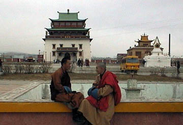 reflecting pool at Gandan Khiid